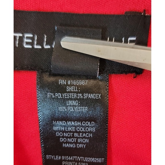 Stella & Julie Dress Womens 14W Red Sleeveless Sheath Textured Elegant Nwt work - Picture 8 of 12